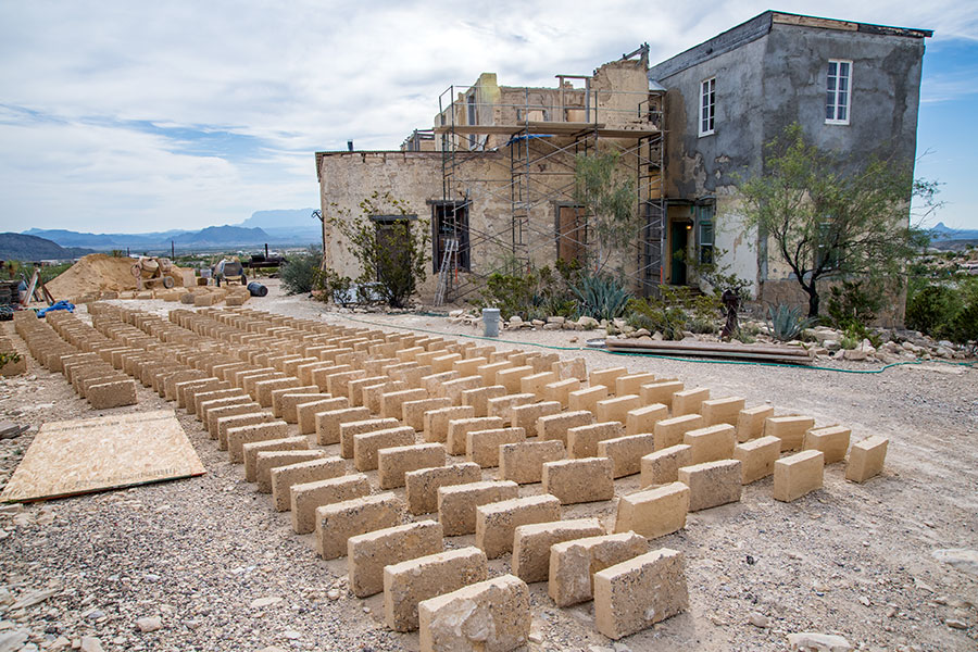 The Mansion during restoration.