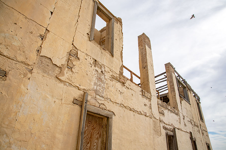 The Mansion during restoration.