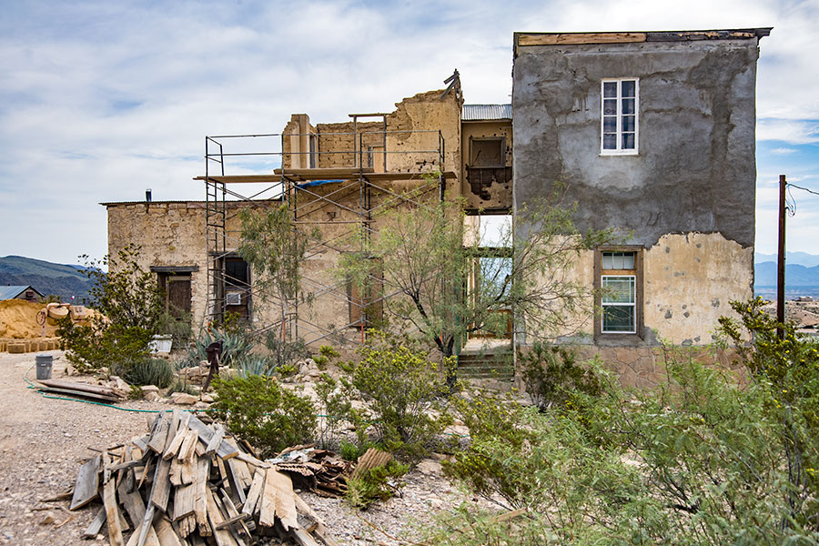 The Mansion during restoration.