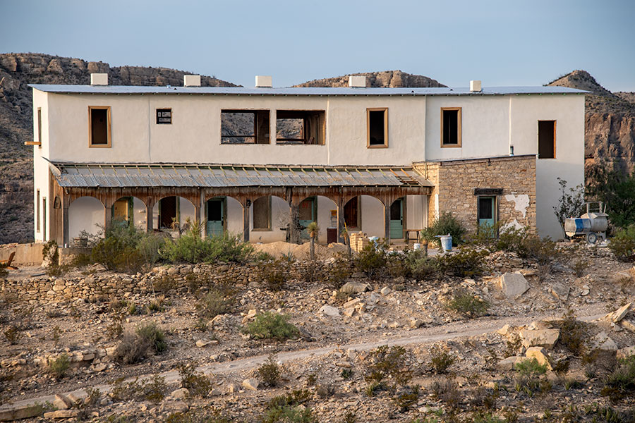 The Mansion during restoration.