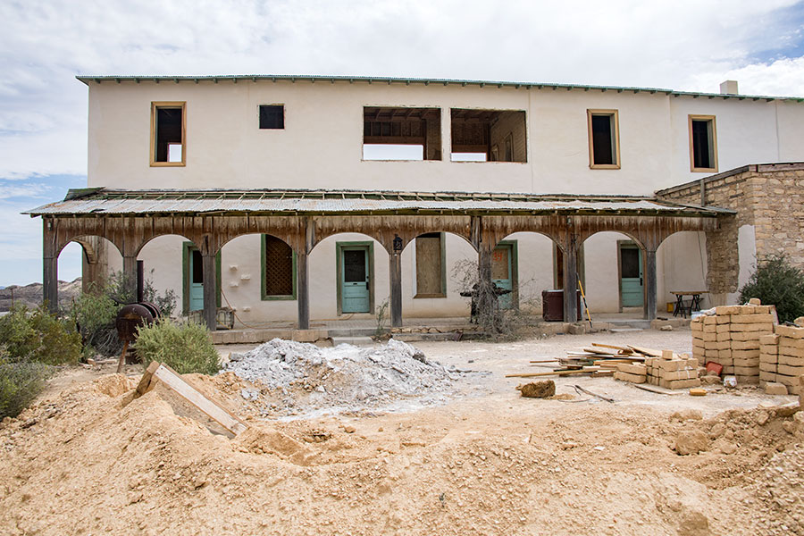 The Mansion during restoration.