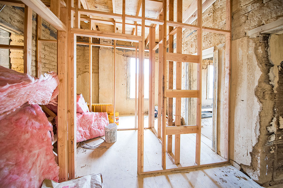 The Mansion during restoration.