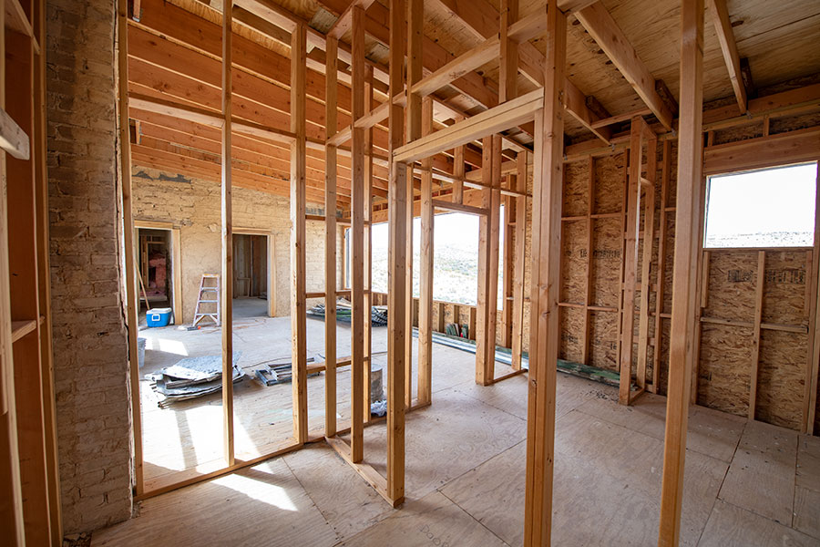 The Mansion during restoration.