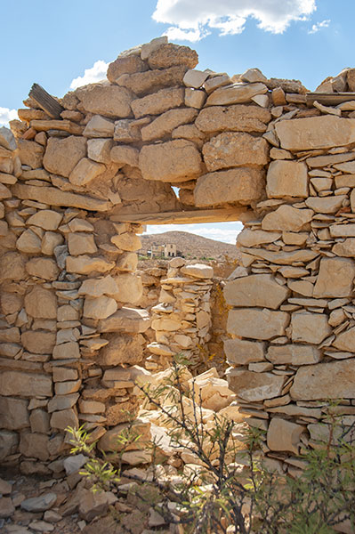 Window of home ruins.