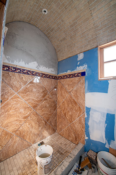 The Mansion during restoration.