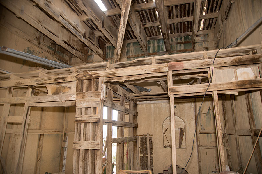 The Mansion during restoration.